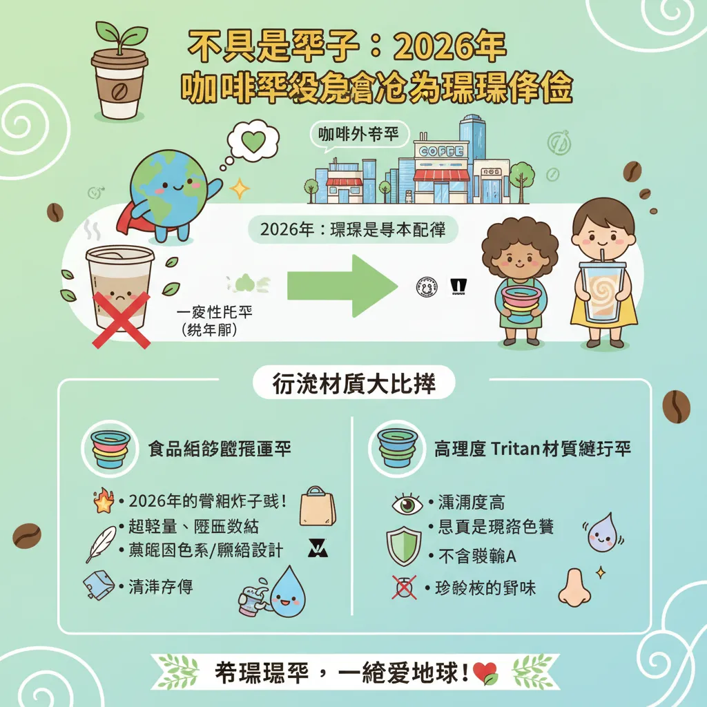 不只是杯子：2026年咖啡杯的材質革命與環保使命